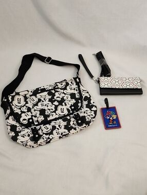 Disneyland Resort Messenger Bag, Disney Parks Wristlet Wallet w/ Luggage Tag